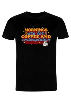 Henry Tiger Stranger Things Coffee Contemplations - T-Shirt Print - Black