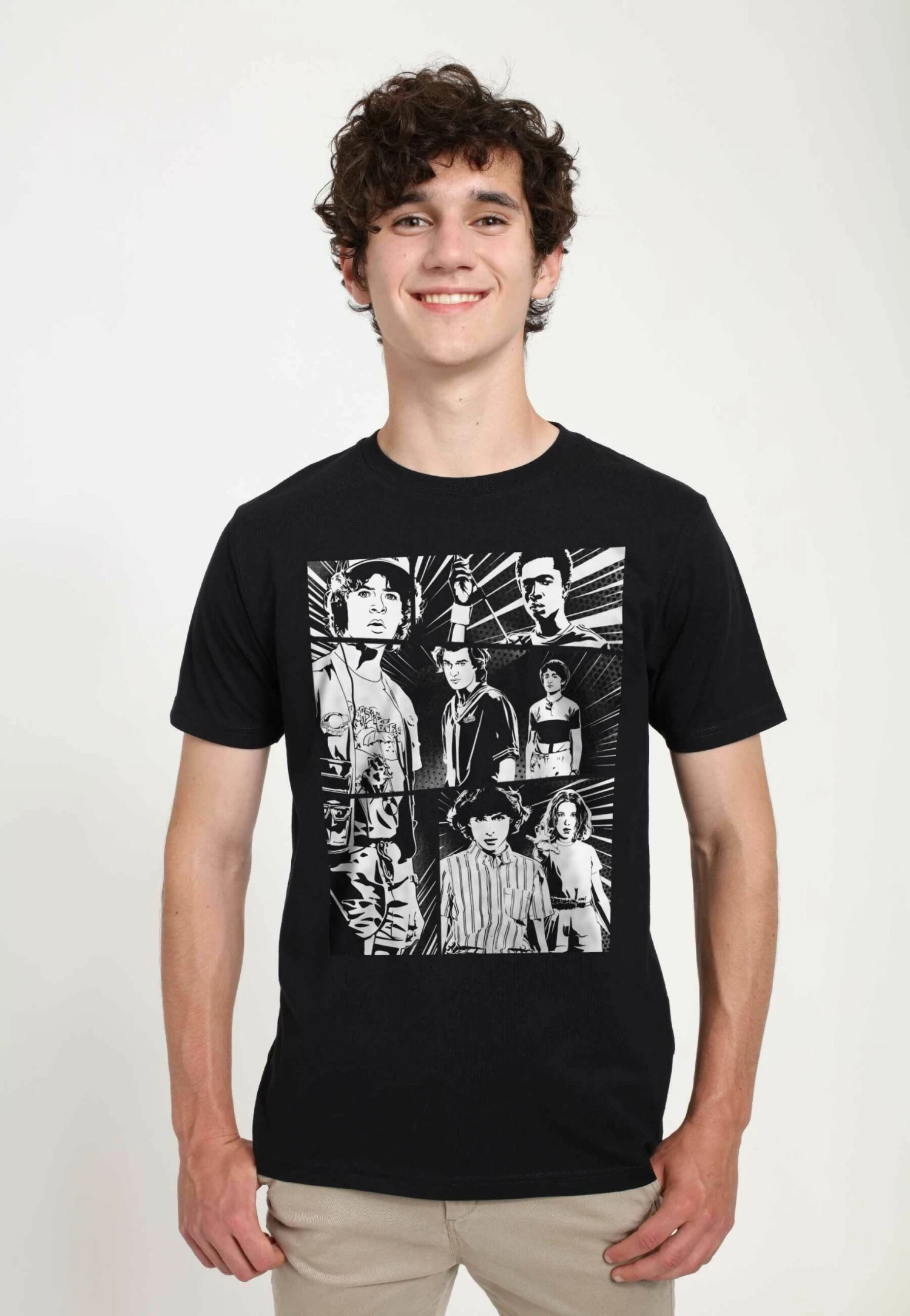 Henry Tiger Stranger Things Strange Stares Unisex - T-Shirt Print - Black