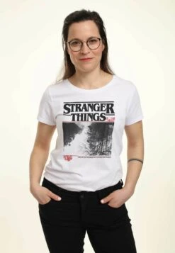 Henry Tiger Stranger Things Upside Photo - T-Shirt Print - White
