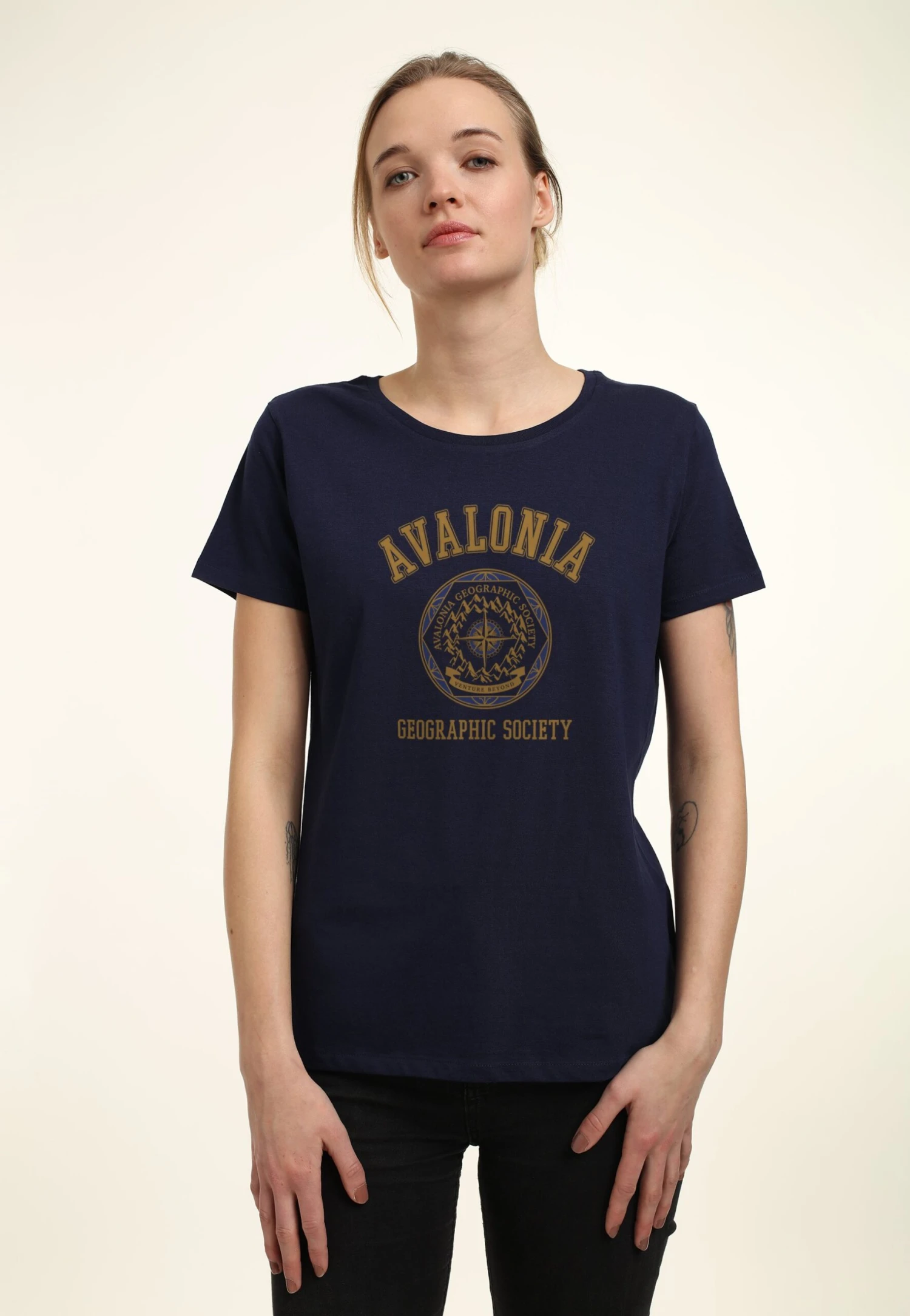 Henry Tiger Strange World Geographic Society - T-Shirt Print - Navy Blue - Afbeelding 3