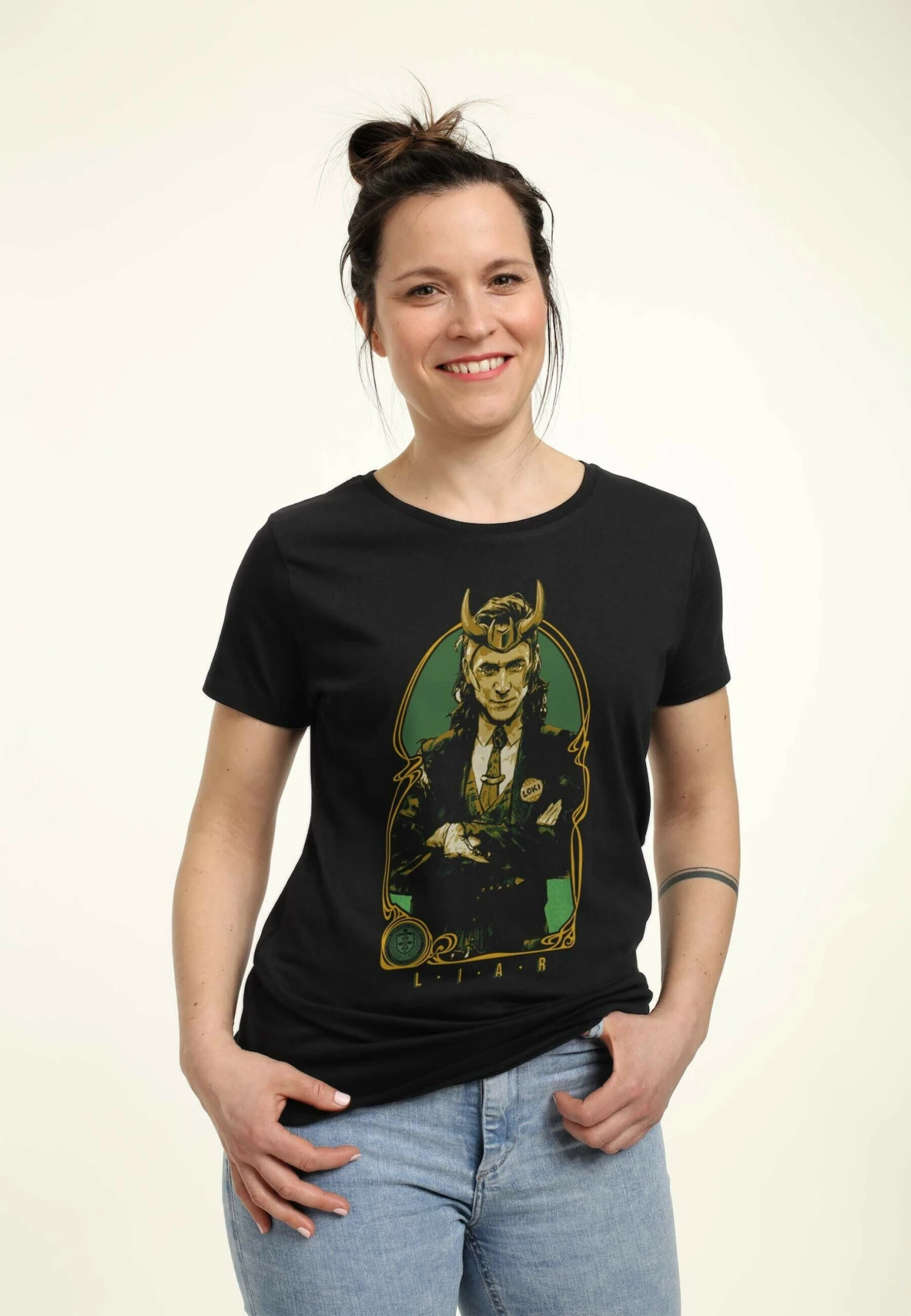 Henry Tiger Loki Liar - T-Shirt Print - Black - Afbeelding 3