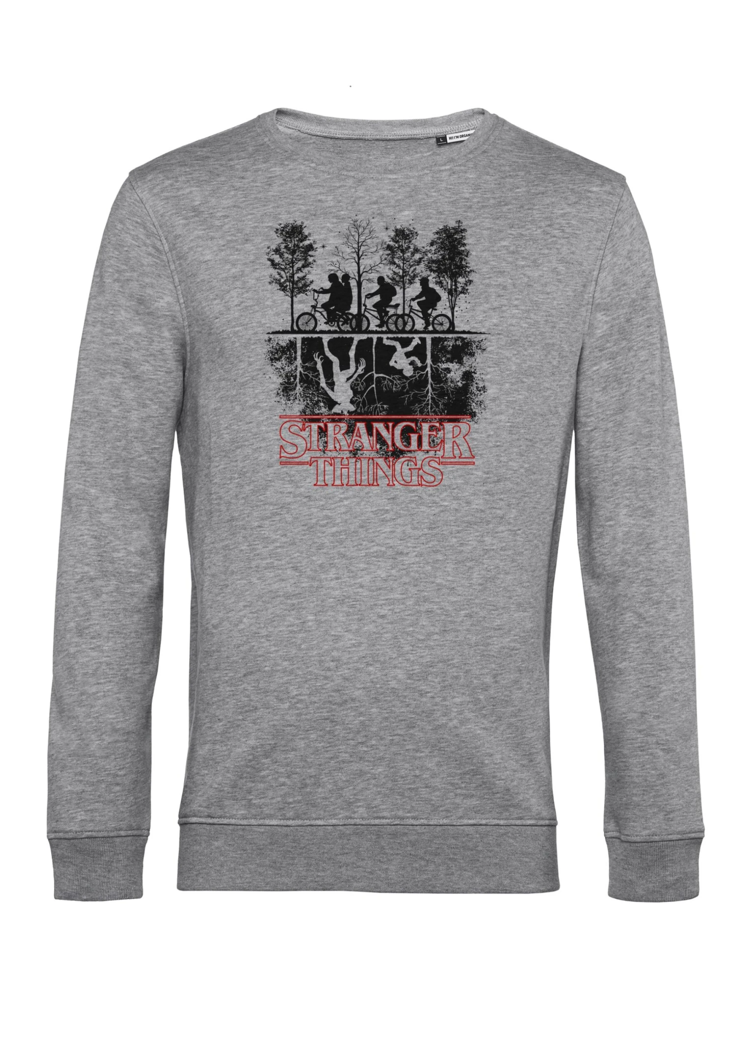 Henry Tiger Stranger Things Upside Down - Sweater - Heather Grey - Afbeelding 4