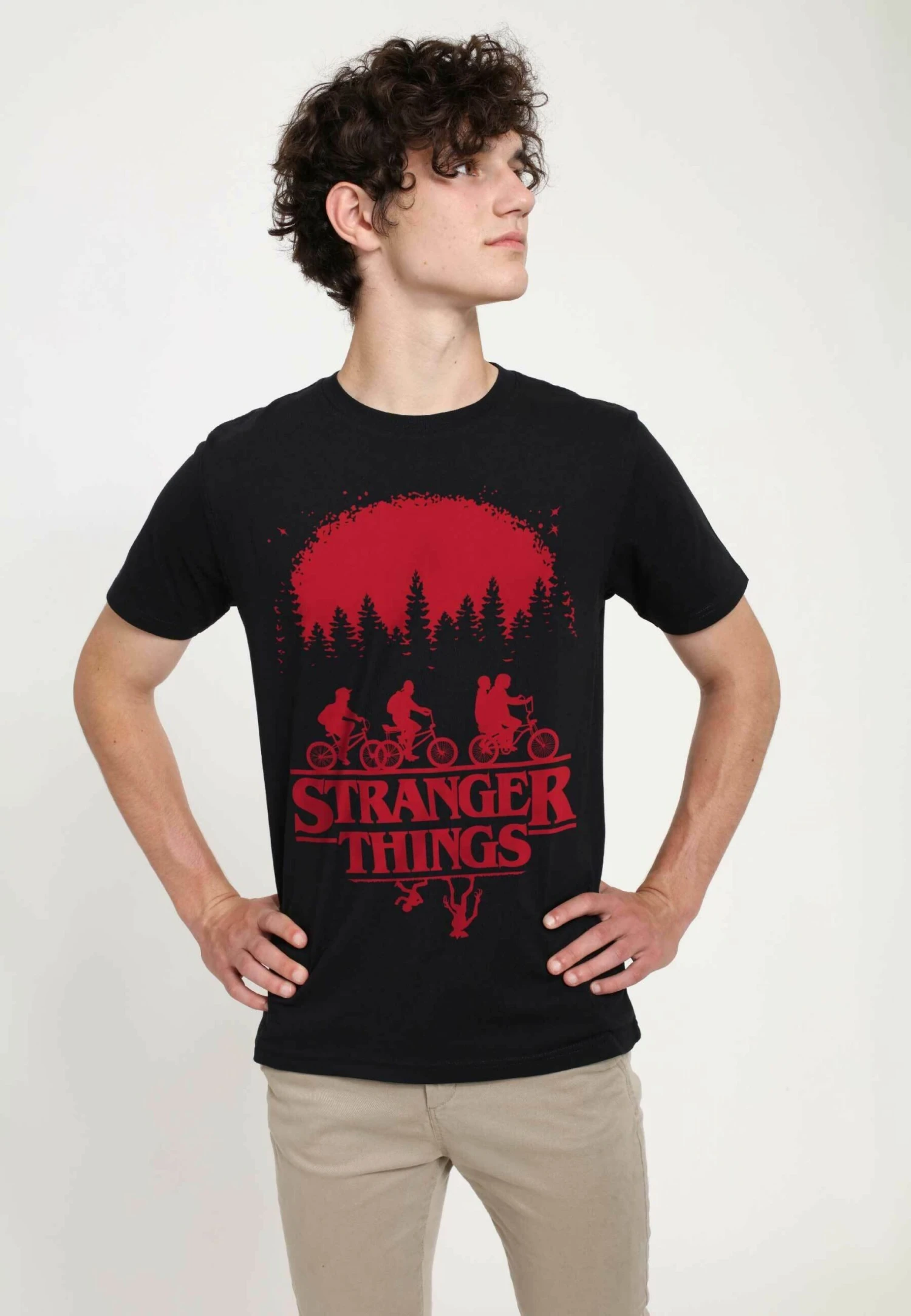 Henry Tiger Stranger Things Simple Poster Unisex - T-Shirt Print - Black - Afbeelding 3