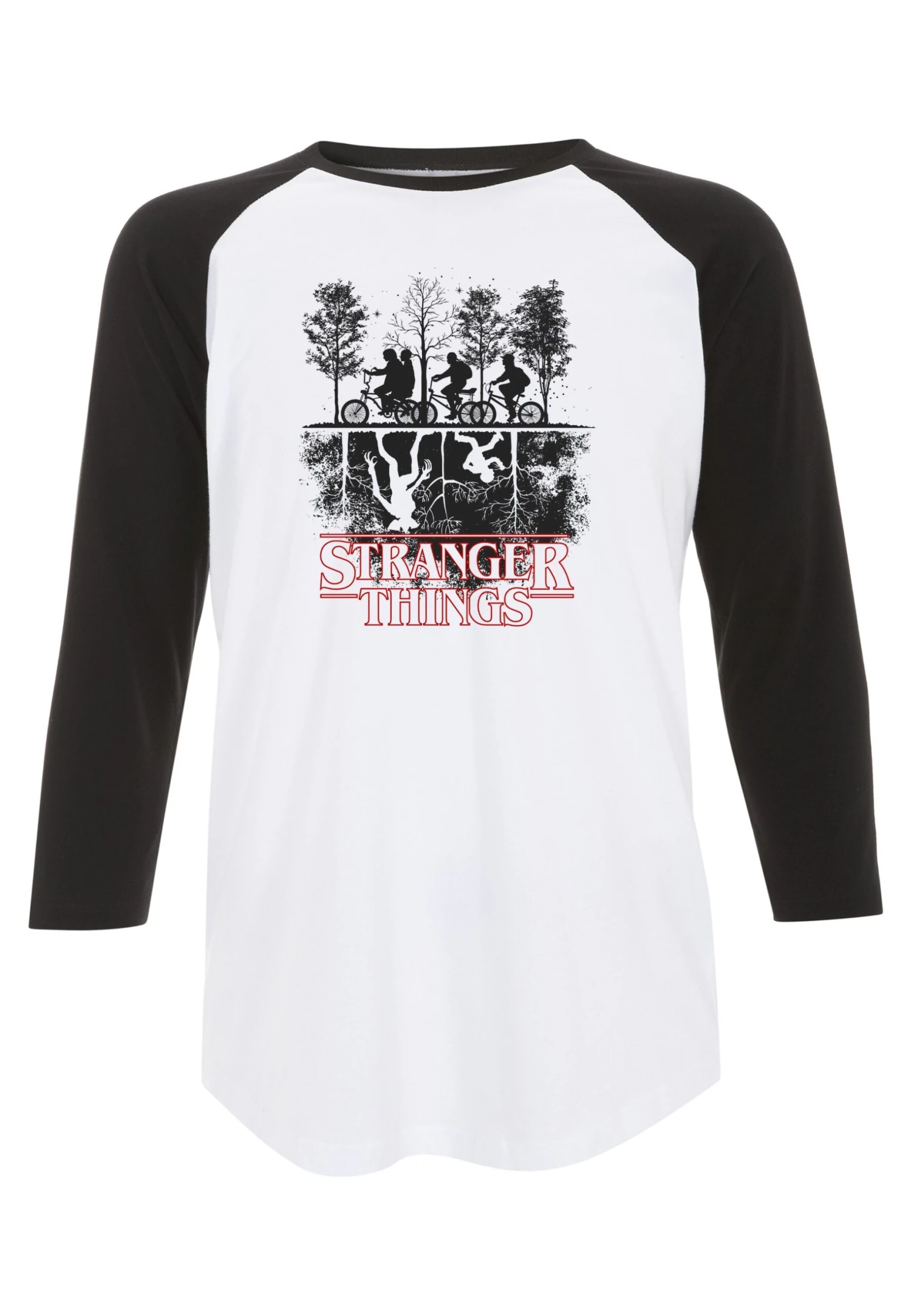 Henry Tiger Stranger Things Upside Down - Longsleeve - White Black - Afbeelding 5