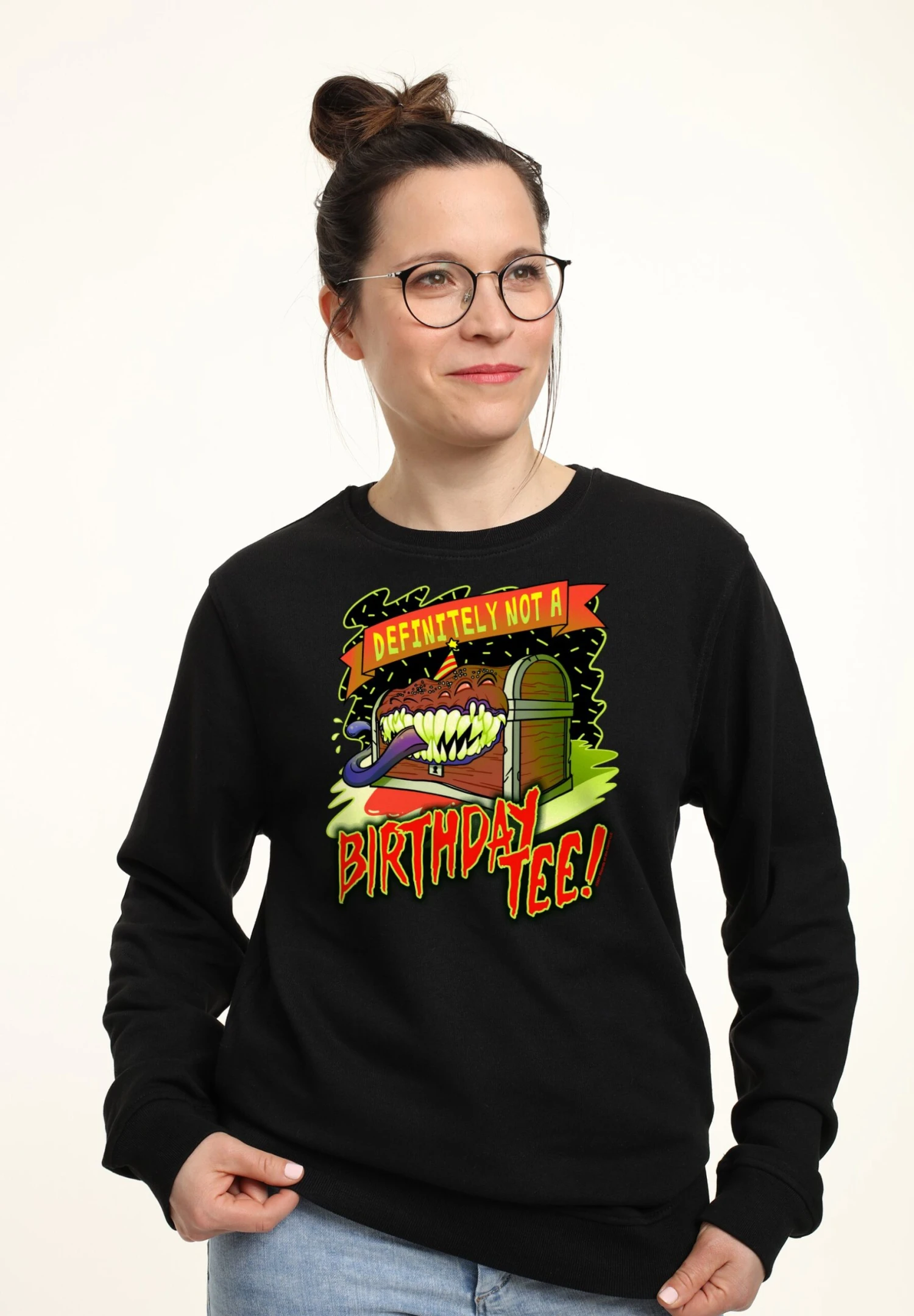 Henry Tiger Dungeons & Dragons Mimic Birthday - Sweater - Black - Afbeelding 3