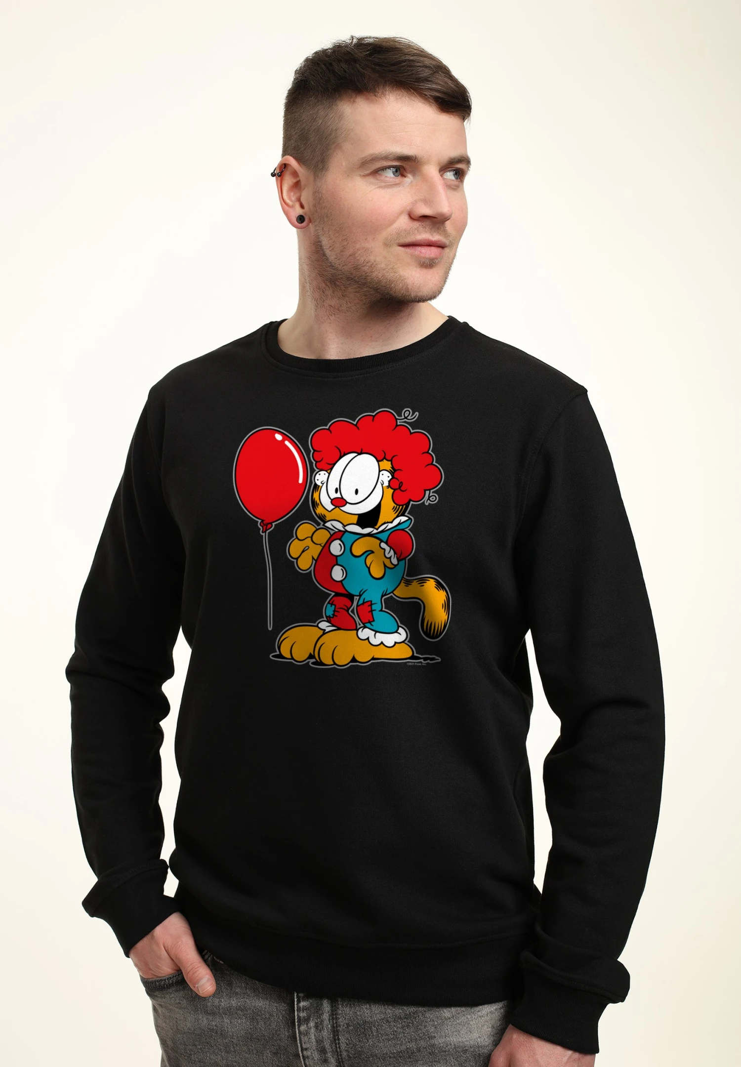 Henry Tiger Garfield The Clown - Sweater - Black