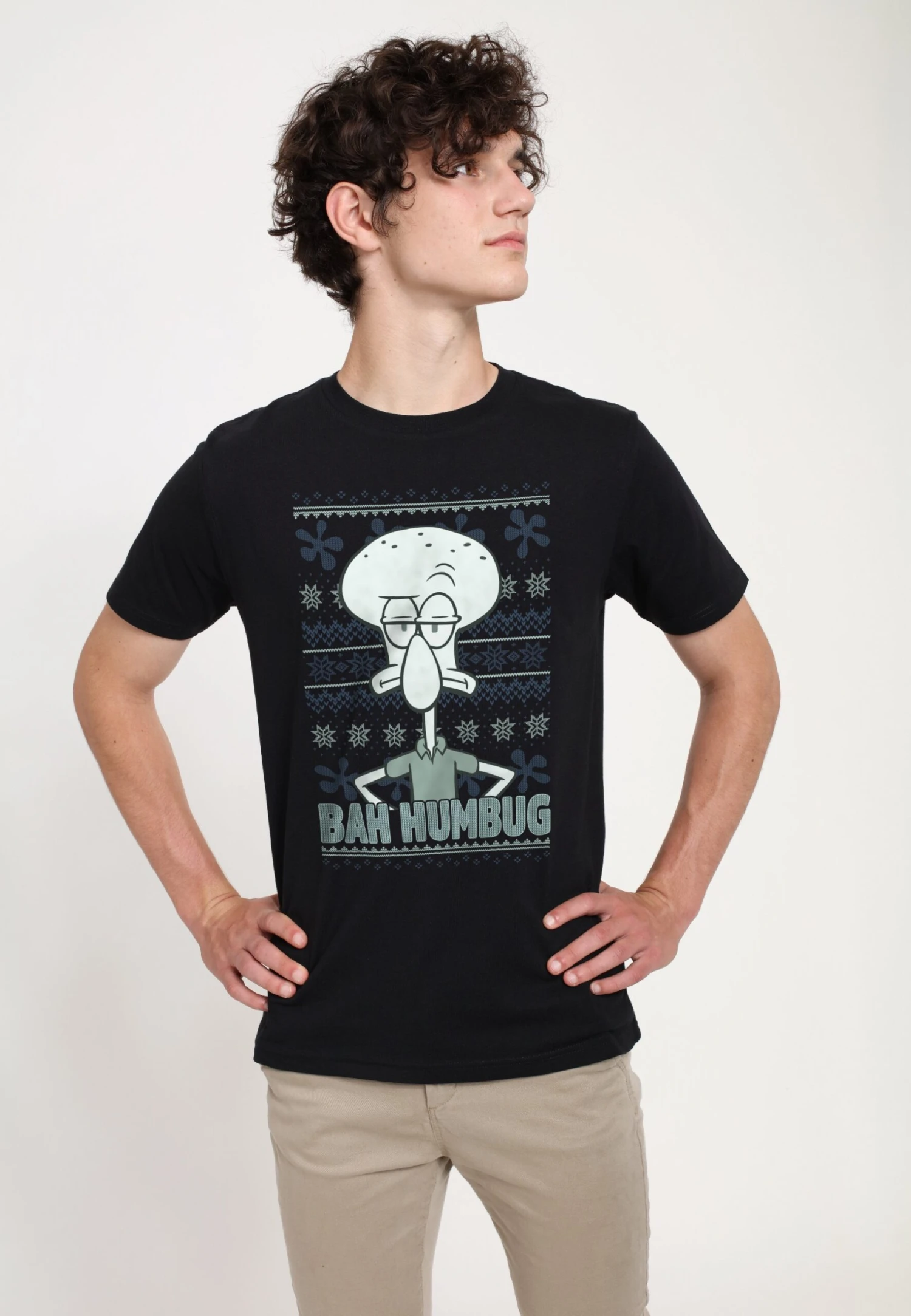 Henry Tiger Spongebob Squarepants Squidward- T-Shirt Print - Black - Afbeelding 3