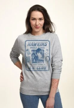 Henry Tiger Stranger Things Mike Hawkins Av President - Sweater - Heather Grey