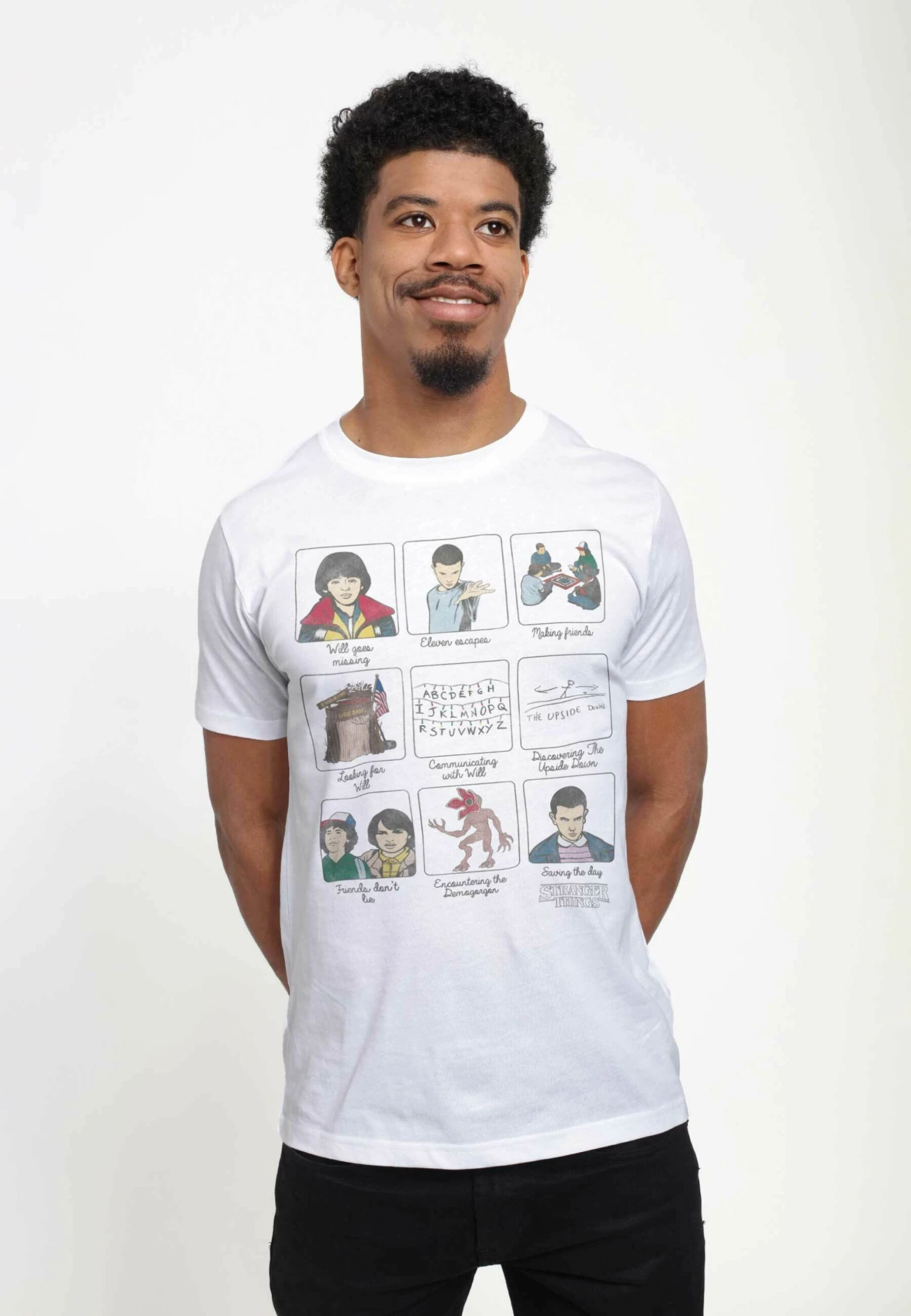 Henry Tiger Stranger Things Stranger Things Story Unisex - T-Shirt Print - White - Afbeelding 4