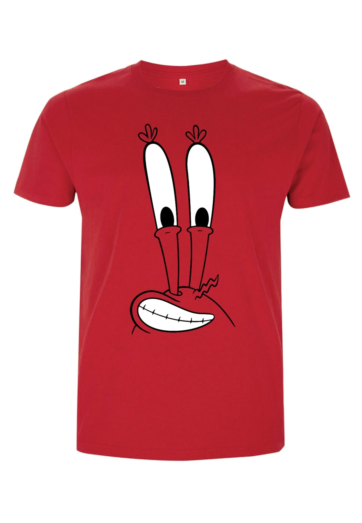 Henry Tiger Spongebob Squarepants Mr Krabs Big Face - T-Shirt Print - Red