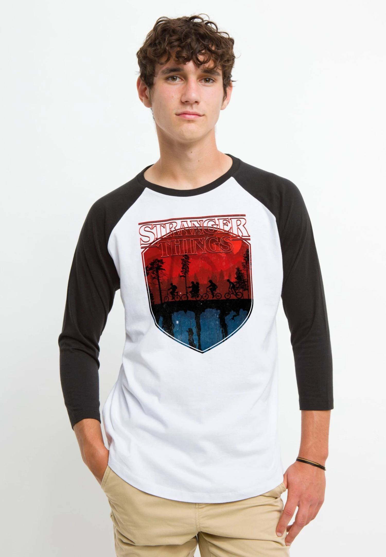 Henry Tiger Stranger Things Flay Trail - Longsleeve - White Black - Afbeelding 3