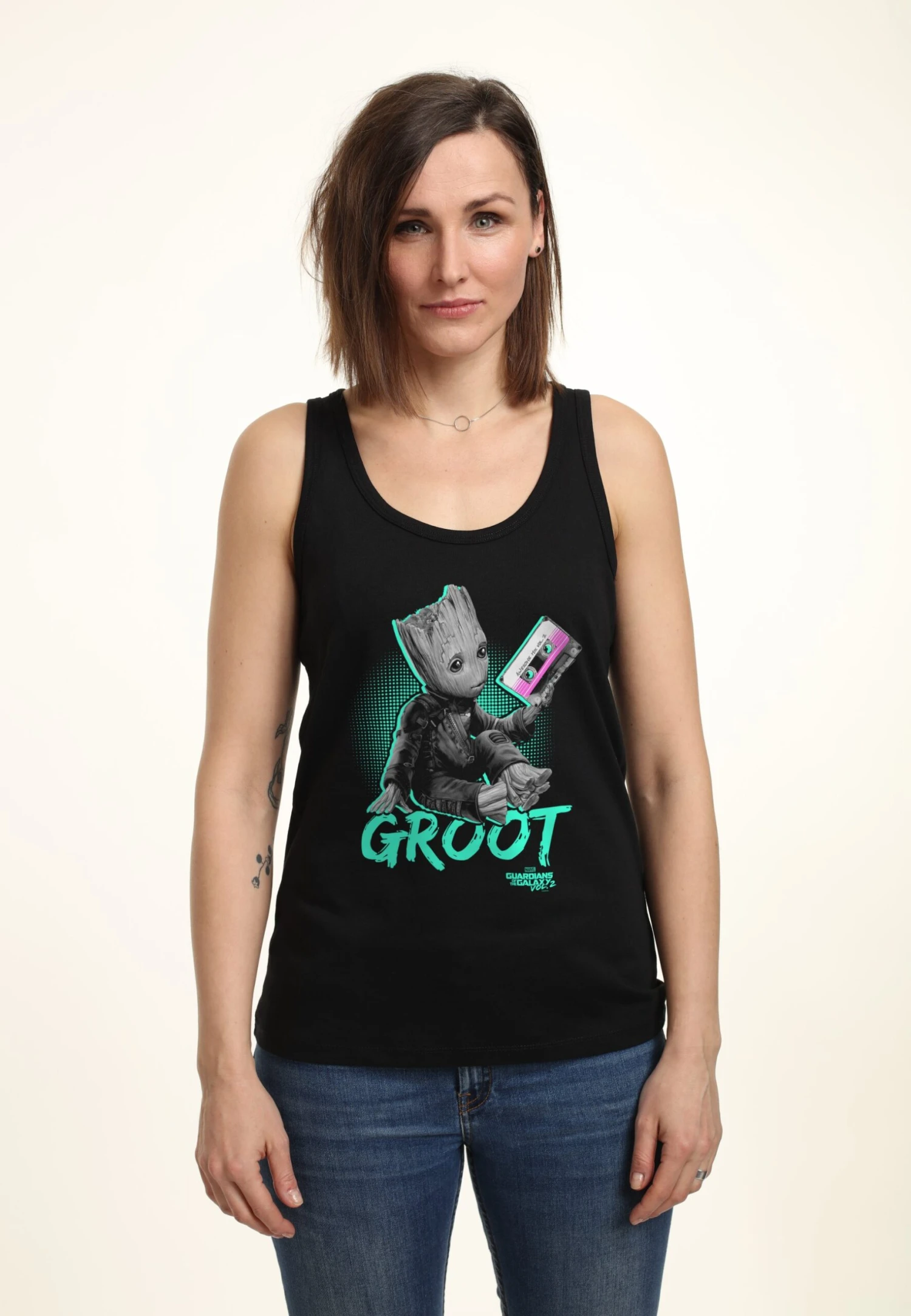 Henry Tiger I Am Groot Neon Baby Groot - Top - Black