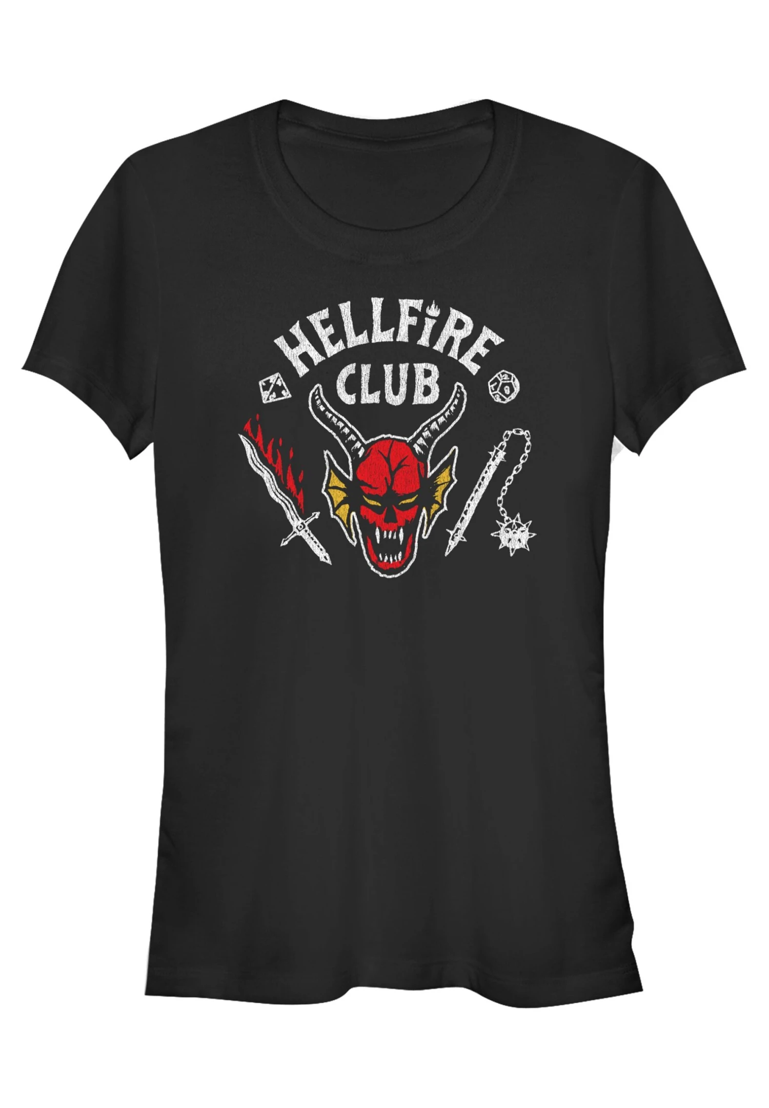 Henry Tiger Stranger Things Hellfire Cut - T-Shirt Print - Black
