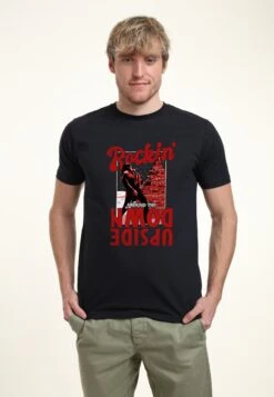 Henry Tiger Stranger Things Rockin Around - T-Shirt Print - Navy Blue