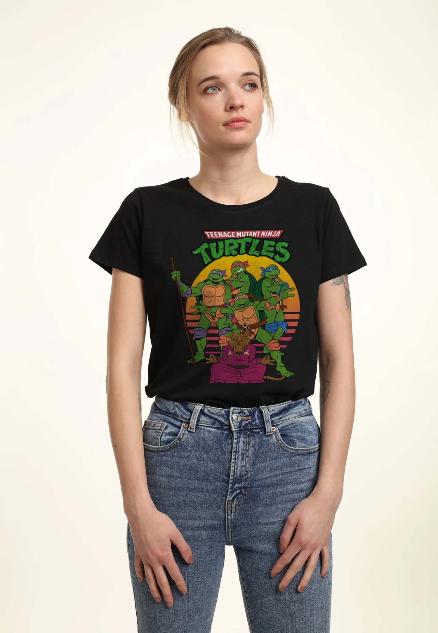 Henry Tiger Teenage Mutant Ninja Turtles The Team - T-Shirt Print - Black - Afbeelding 4