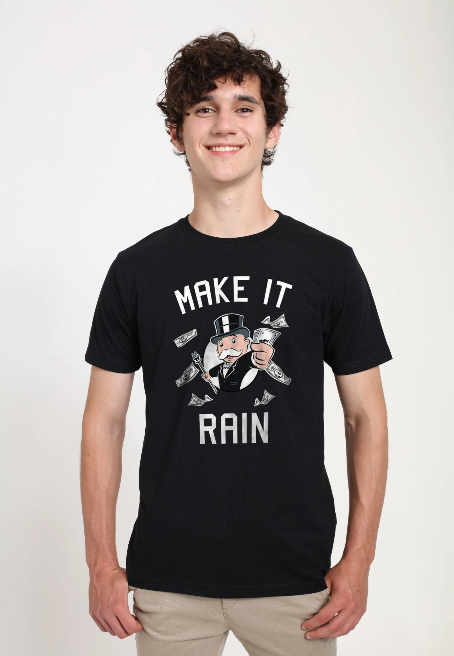 Henry Tiger Monopoly Rain - T-Shirt Print - Black