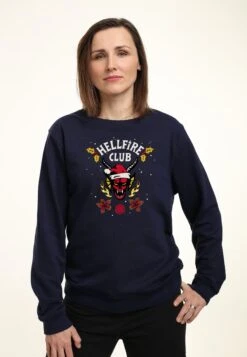 Henry Tiger Stranger Things A Hellfire Holiday - Sweater - Navy Blue