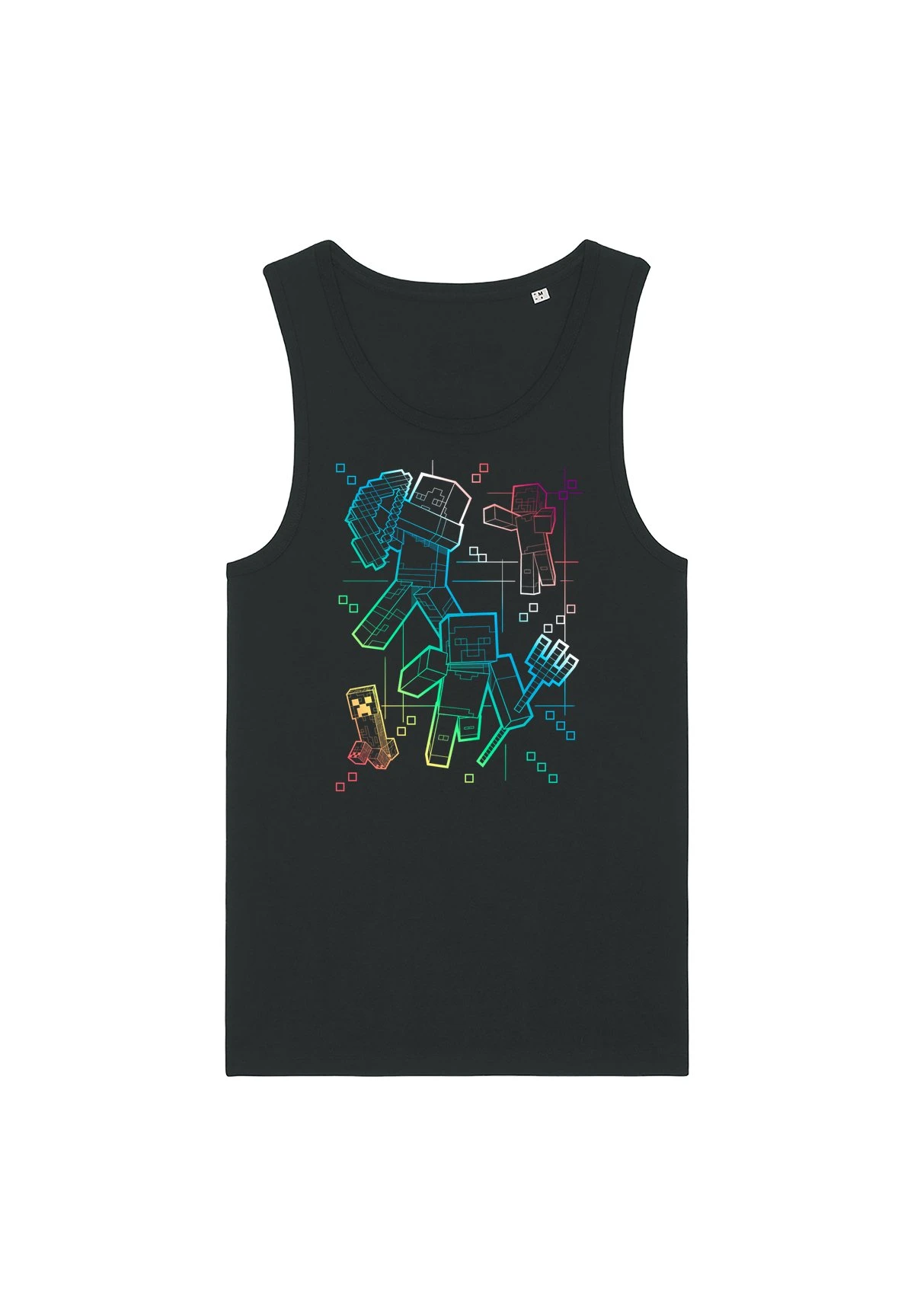 Henry Tiger Minecraft Gradient Lines Tank - Top - Black - Afbeelding 5