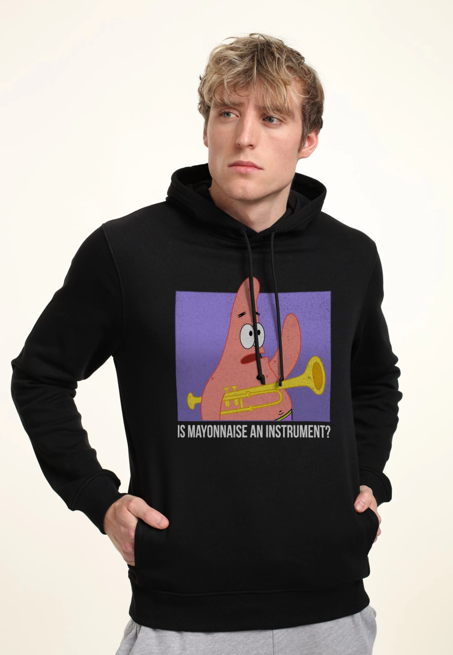 Henry Tiger Spongebob Squarepants Mayonnaise - Hoodie - Black