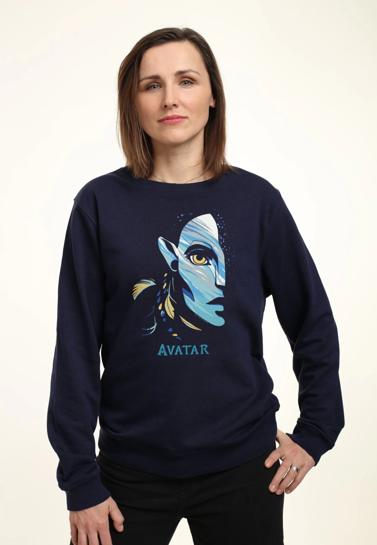 Henry Tiger Avatar 2 Half Face - Sweater - Navy Blue