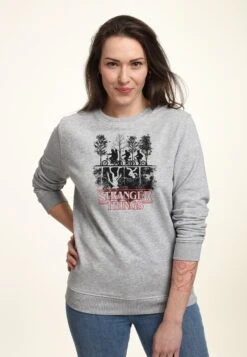 Henry Tiger Stranger Things Upside Down - Sweater - Heather Grey
