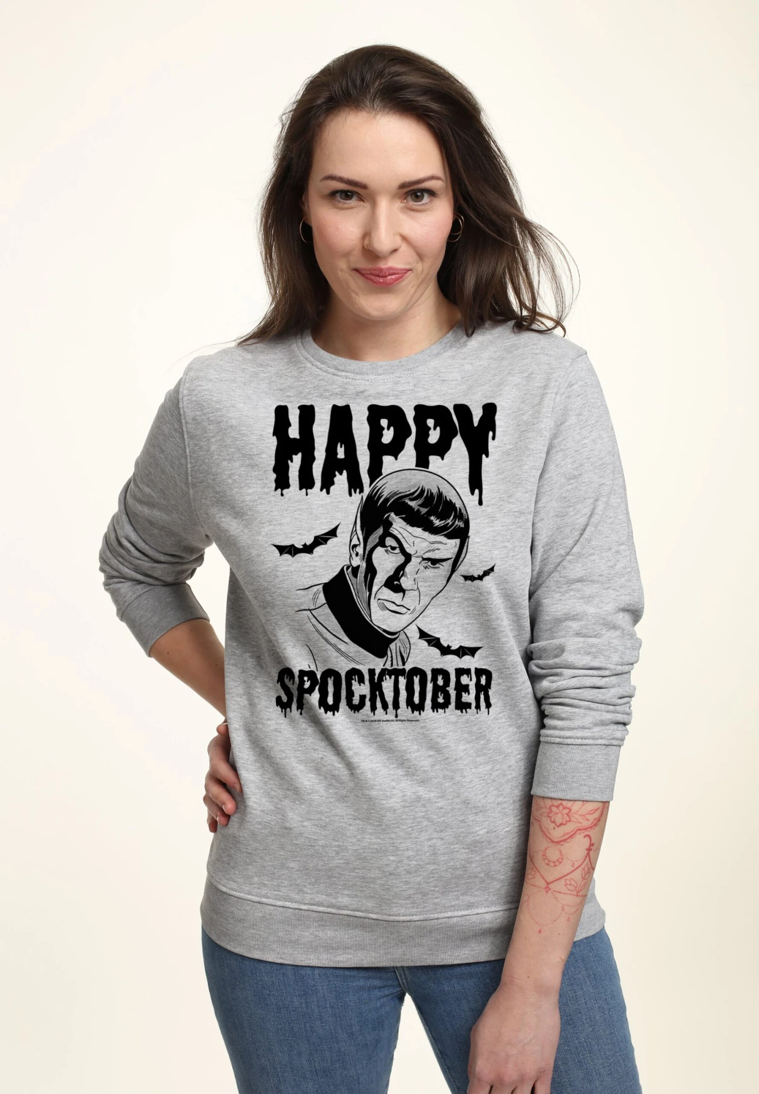 Henry Tiger Star Trek Spocktober Two - Sweater - Heather Grey