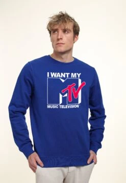 Henry Tiger Mtv Want Logo - Sweater - Royal Blue