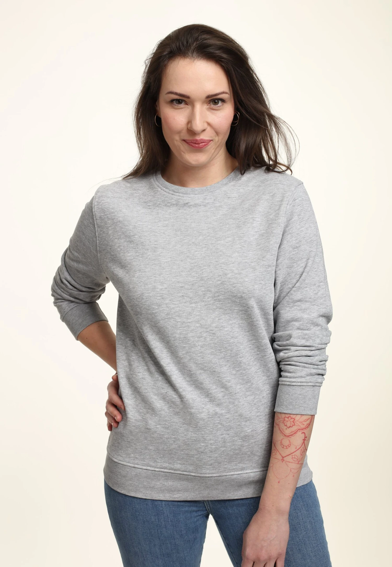 Henry Tiger Organic Crewneck - Sweater - Heather Grey