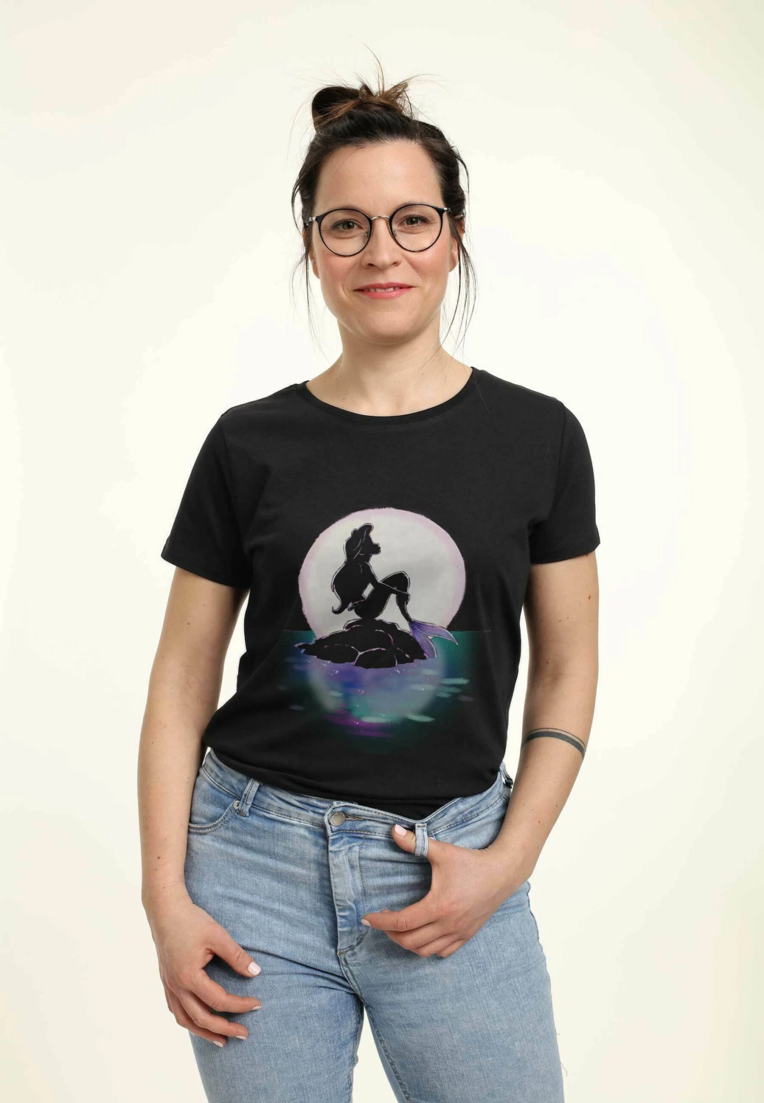 Henry Tiger The Little Mermaid Sunset Ariel - T-Shirt Print - Black - Afbeelding 4