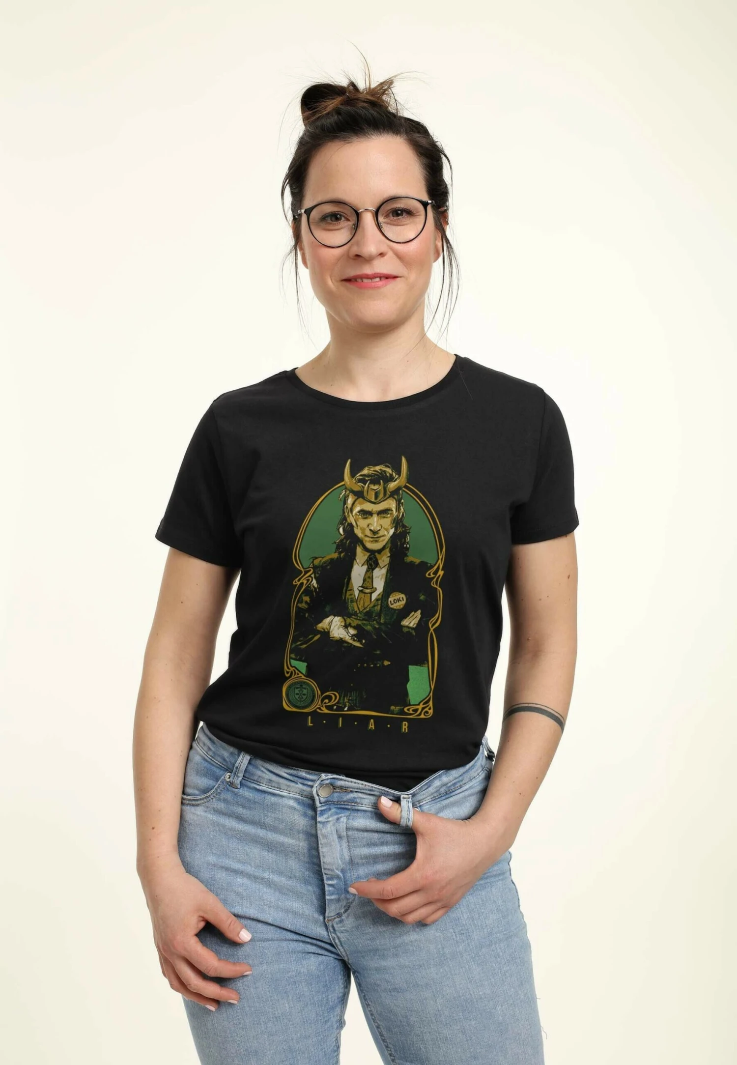 Henry Tiger Loki Liar - T-Shirt Print - Black - Afbeelding 4