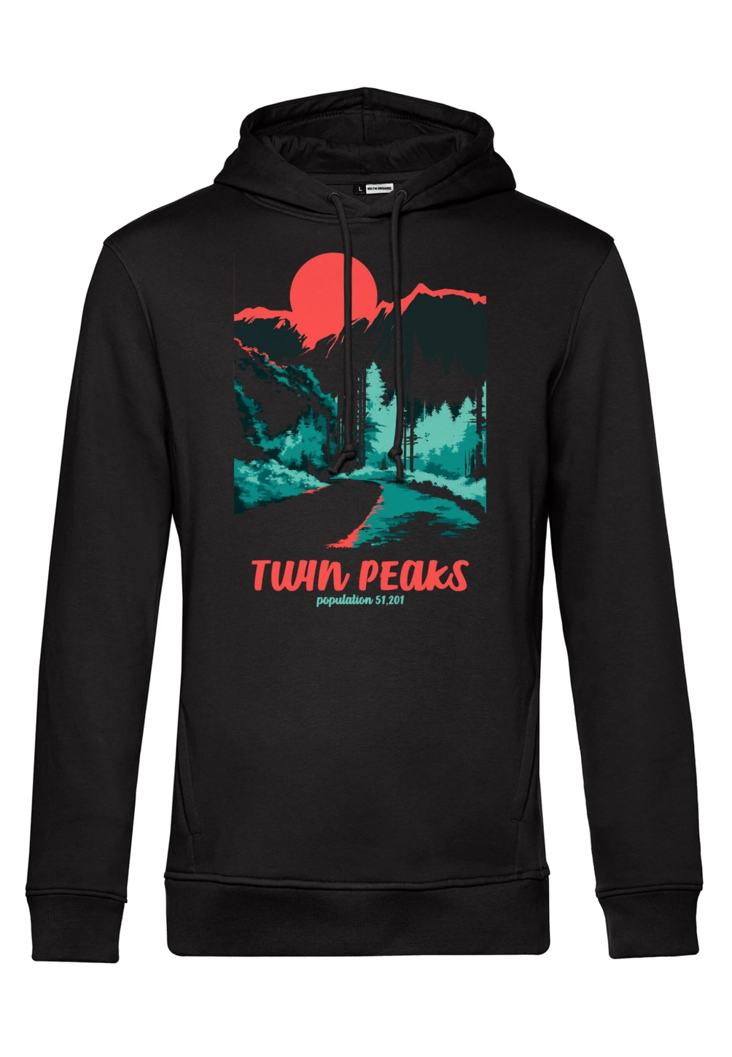 Henry Tiger Twin Peaks Parks Poster - Hoodie - Black - Afbeelding 4