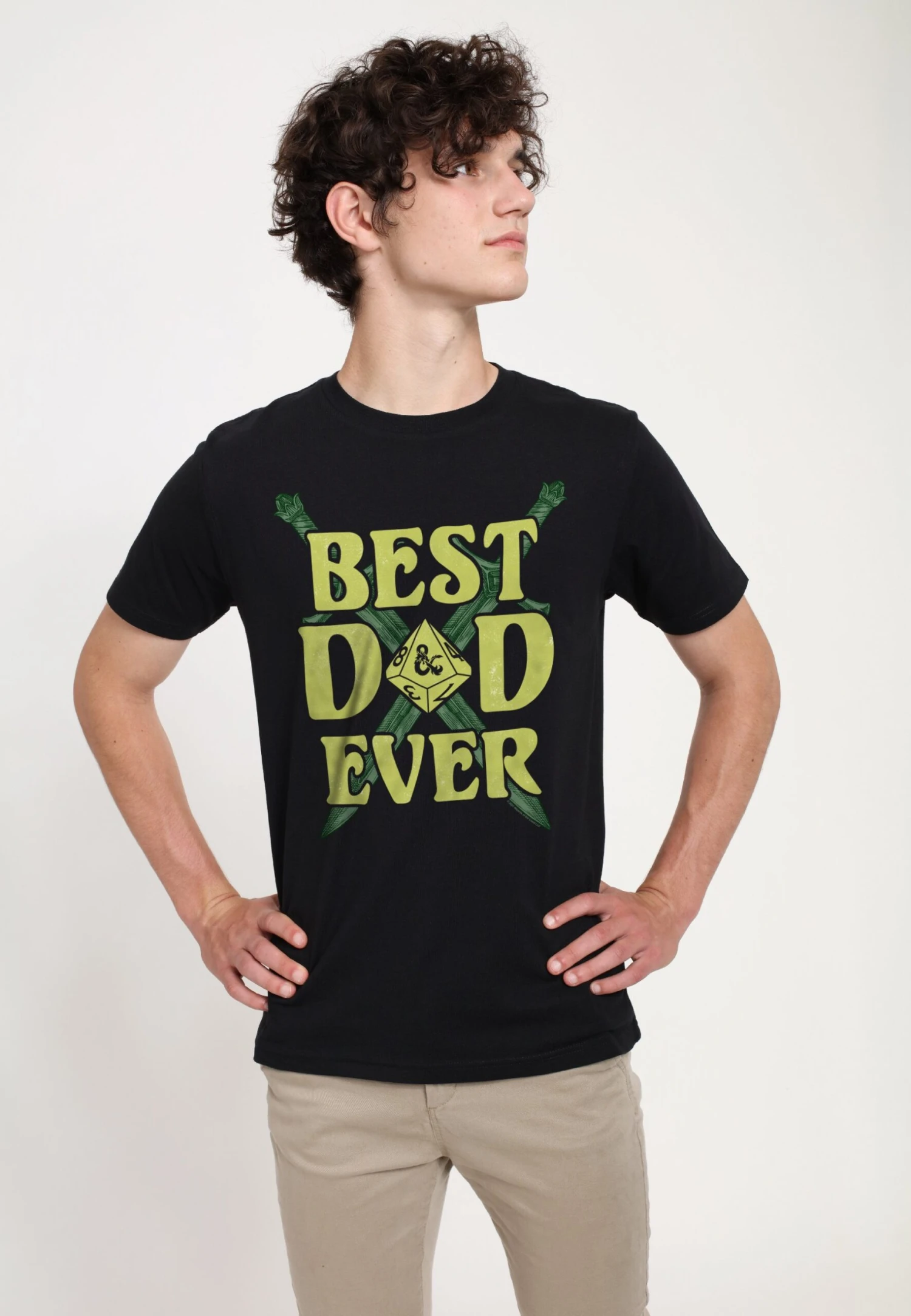 Henry Tiger DungeonsDragons Best Dad Ever - T-Shirt Print - Black - Afbeelding 3