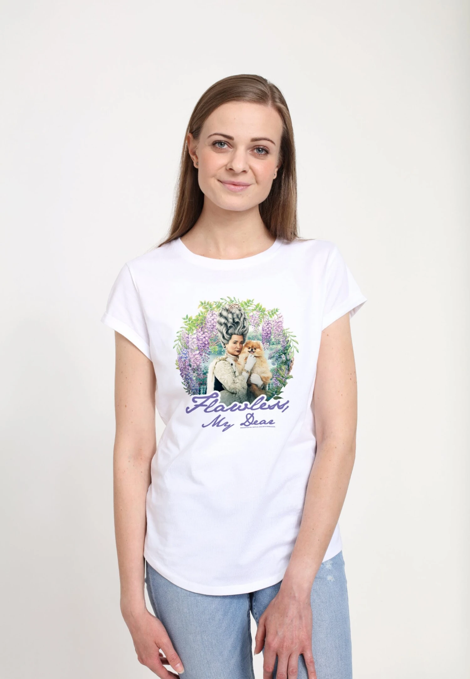 Henry Tiger Bridgerton Flawless Queen - T-Shirt Print - White