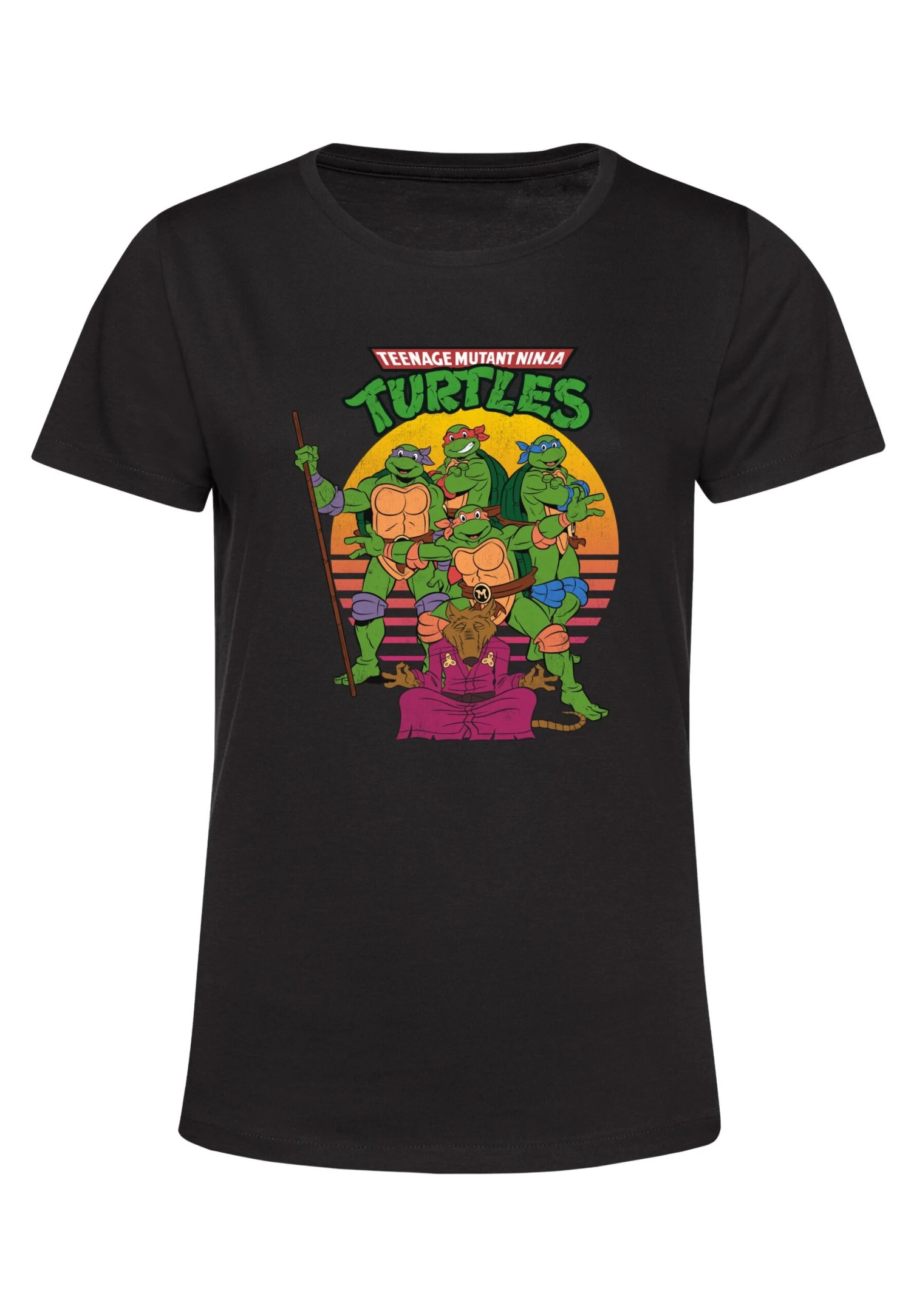 Henry Tiger Teenage Mutant Ninja Turtles The Team - T-Shirt Print - Black - Afbeelding 5
