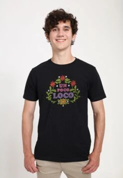 Henry Tiger Coco Un Poco Loco Floral Emb - T-Shirt Print - Black