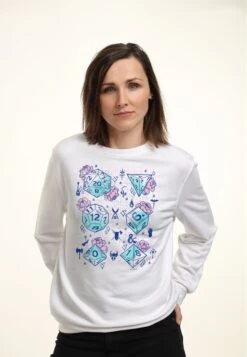 Henry Tiger Dungeons & Dragons Floral Dice - Sweater - White