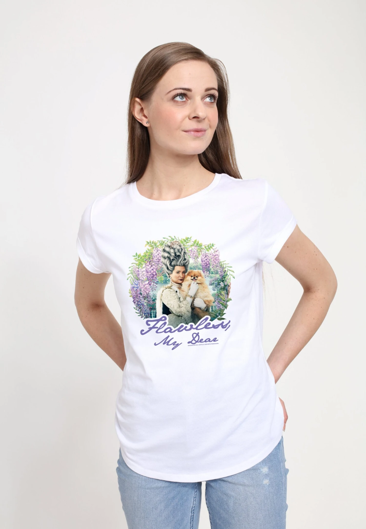 Henry Tiger Bridgerton Flawless Queen - T-Shirt Print - White - Afbeelding 4