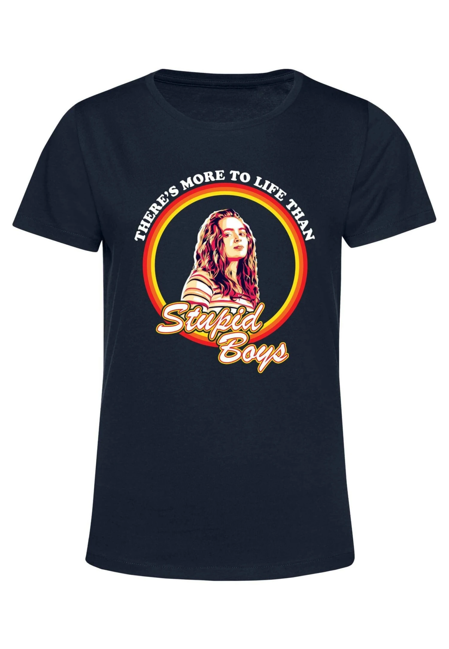 Henry Tiger Stranger Things Stupid Boys - T-Shirt Print - Navy Blue - Afbeelding 5