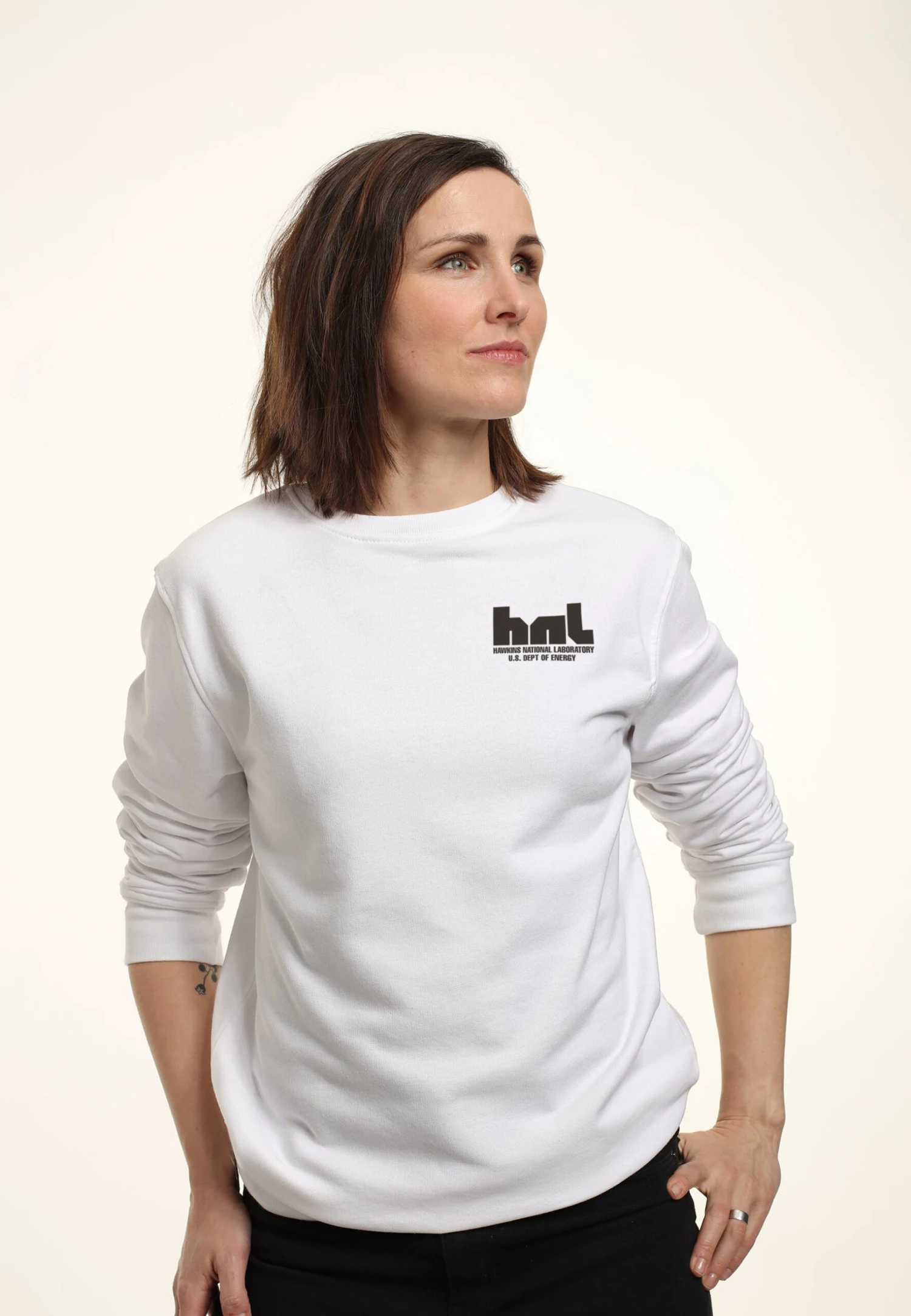 Henry Tiger Stranger Things Hawkins National Laboratory - Sweater - White - Afbeelding 3