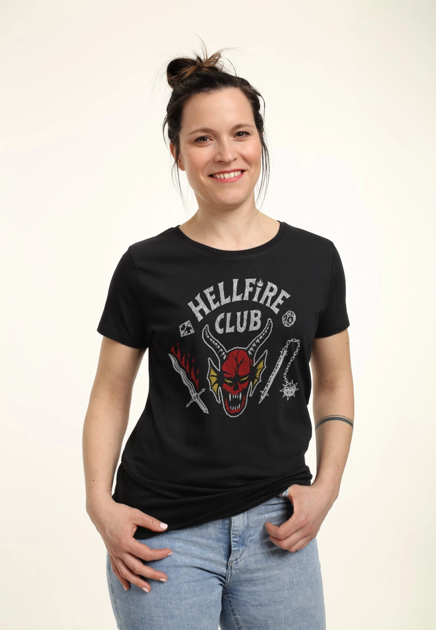 Henry Tiger Stranger Things Hellfire Club - T-Shirt Print - Black - Afbeelding 3