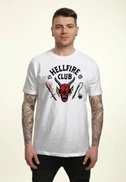 Henry Tiger Stranger Things Hellfire Club Unisex - T-Shirt Print - White