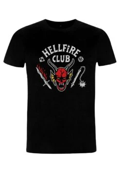 Henry Tiger Stranger Things Hellfire Club - T-Shirt Print - Black