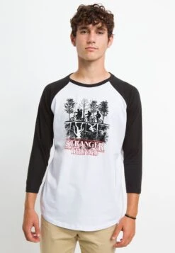 Henry Tiger Stranger Things Upside Down - Longsleeve - White Black