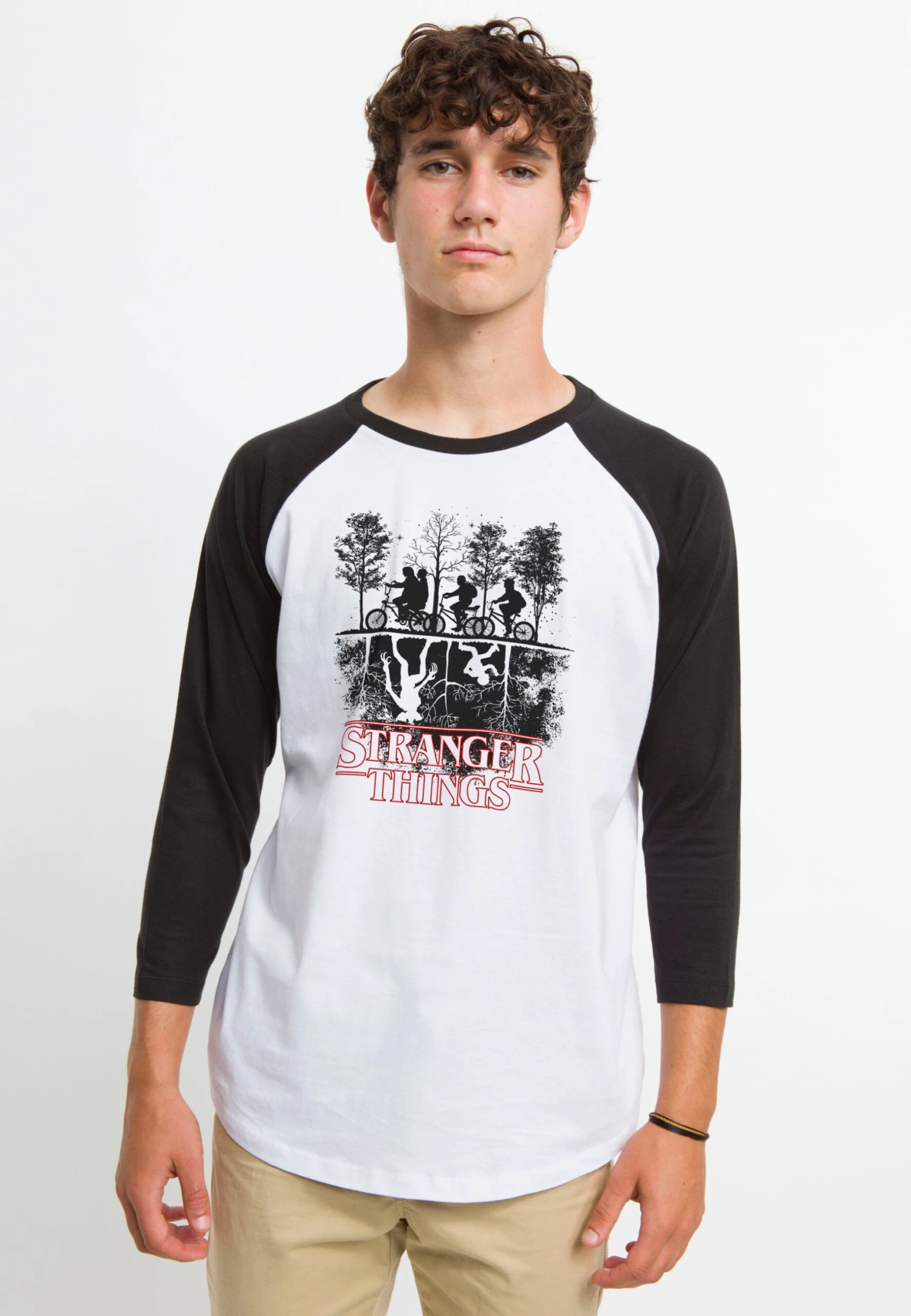 Henry Tiger Stranger Things Upside Down - Longsleeve - White Black