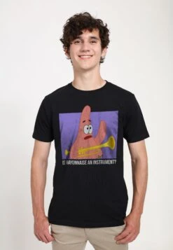 Henry Tiger Spongebob Squarepants Mayonnaise - T-Shirt Print - Black