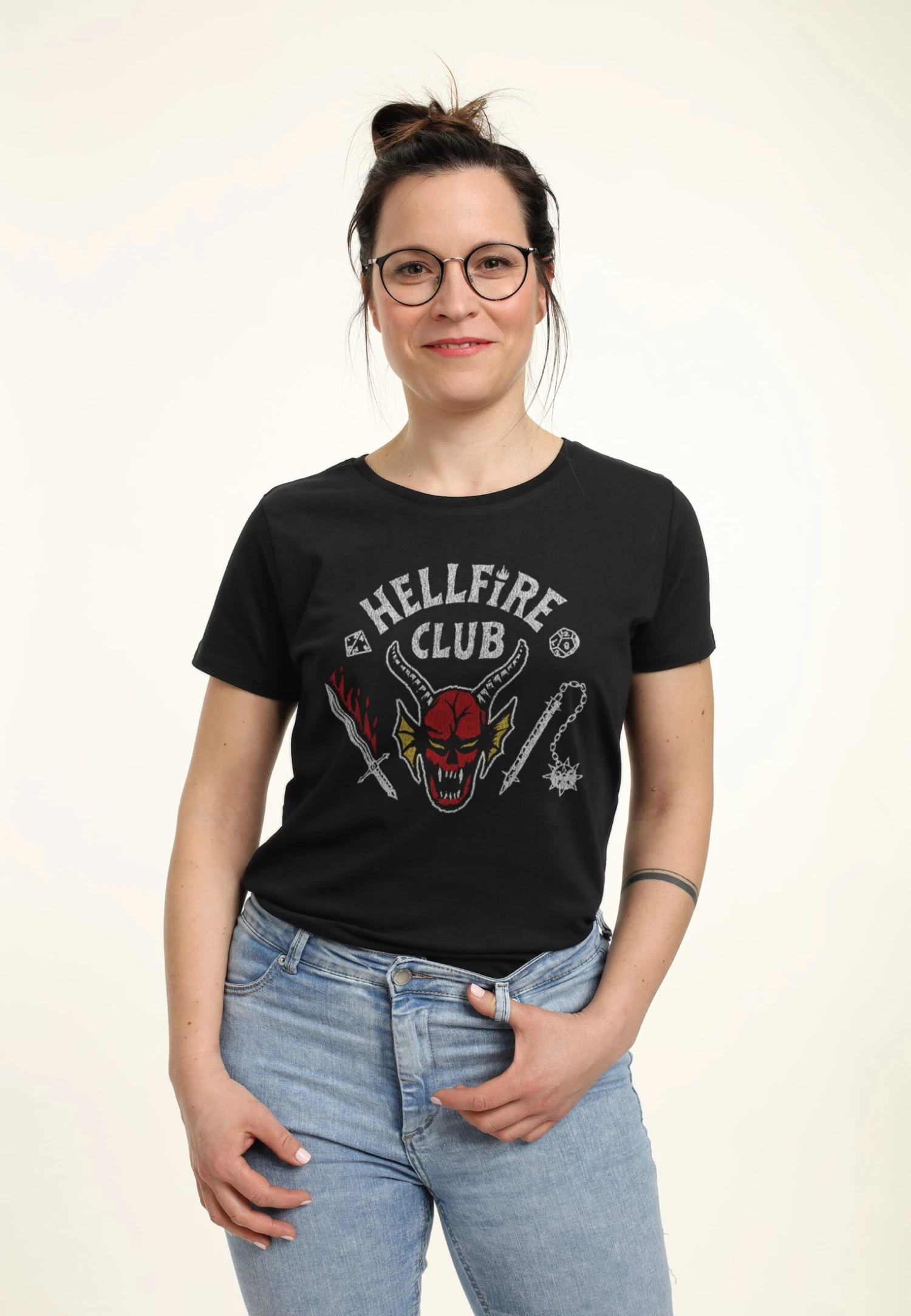 Henry Tiger Stranger Things Hellfire Club - T-Shirt Print - Black - Afbeelding 4